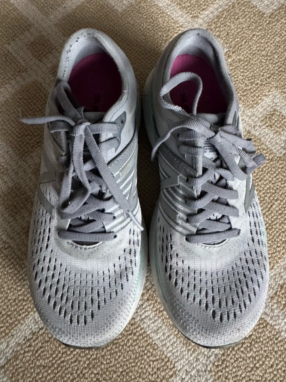 New Balance 860v10 Running Shoes Gray Mint Cushioned Sneaker Trainer Size 5.5 - Picture 7 of 12